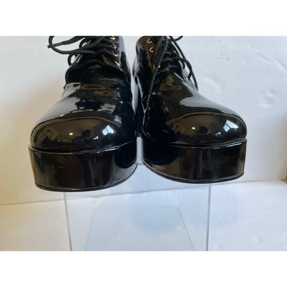 Funtasma Jazz-02 Men's Black Patent Platform Oxford Costume Shoes - Size M 10/11 - Picture 5 of 12